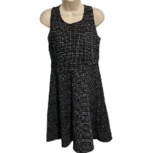 GILLI Checkered Black White Sleeveless Tank Dress USA Womens Large